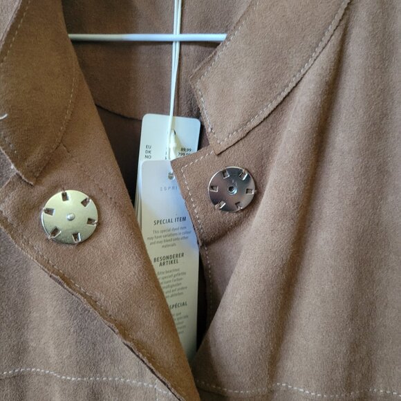 Esprit NWT Brown Faux Suede Jacket - Picture 5 of 15